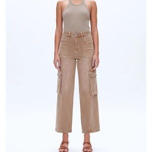 Bayeas Authentic Style Straight Wide Leg Cargo Style# BYW8107 Brown Women 25 EUC